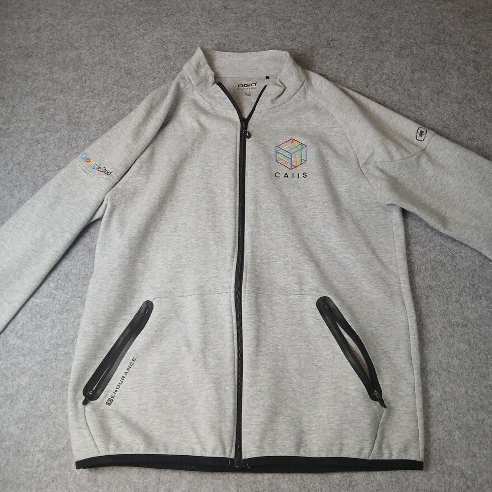 OGIO Endurance Full Zip Jacket Mens Medium Gray Google Cloud CAIIS OE503